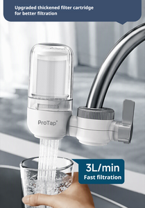Filtre purificateur d'eau pour robinet ProTap en céramique et charbon actif, 3L par minute, cartouche épaissie, purificateur d'eau de cuisine - Product Image 1