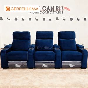 Moderner Massivholz-Stoff-Kinosessel mit elektrischer Liegefunktion und verstellbarer Höhe für Wohnzimmer und Hotelgebrauch - Product Image 2