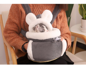 Sac de transport pour animaux de compagnie, chaud et élégant, pour l'hiver, sac à dos mignon pour chat, sac de voyage de luxe pour chat et chien - Product Image 6