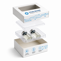 Caja de Embalaje Personalizada Ecológica para Frascos Farmacéuticos con Ventana Transparente, Materiales Reciclados, Grabado en Relieve, Brillo, OEM, Botella para Medicamentos