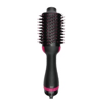 Sèche-cheveux brosse électrique portable ionique en plastique avec logo personnalisé, démêlant, rose, lisseur, moteur 110 000 tr/min pour femmes