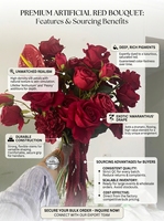 Nouvelle Boule de Fleurs Artificielles en Soie Rouge de 40 cm pour Décoration de Mariage, Centre de Table Moderne, Rentrée Scolaire et Nouvel An Chinois