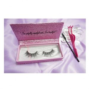 Boîte de cils rectangulaire personnalisée, Kit de cils en vison avec emballage, poignée en Pvc carrée transparente - Product Image 6