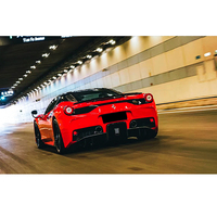 DarwinPRO 2013-2015 Bumper Belakang Polimer Bertulang Serat dengan Diffuser dan Lampu untuk 458 Speciale