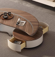 Table basse de salon en forme de feuille, design minimaliste moderne, design haut de gamme, qualité supérieure, unique