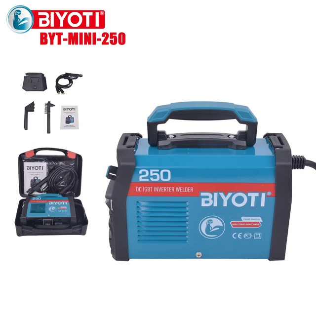 BIYOTI High Quality 250A Portable Igbt Mini Welding Machine 220v Double Head Dc Inverter 0.8-1.0 MM Welding Machine