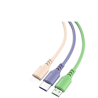 Cable de Carga Rápida 3 en 1, Cable USB de Silicona Líquida para iPhone, Android Tipo C, 100W, Sincronización de Datos, Cable de Silicona Líquida de Viaje