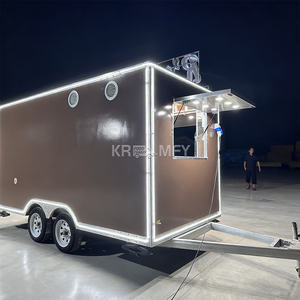 Remorque mobile en fibre de verre pour la vente de pop-corn, gaufres, crêpes, hot-dogs, bonbons, boissons, café et snacks en extérieur - Product Image 2