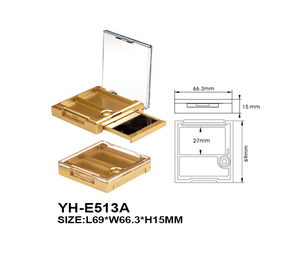 Unique Makeup Eye Shadow Case with Drawer Mirror Empty <b>Plastic</b> Eyeshadow Palettes Packaging <b>Square</b> Blush <b>Container</b> Clear Cap - Product Image 2