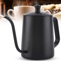 Bouilloire en acier inoxydable de 350ml 600ml pour café à col de cygne