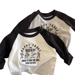 <span class=keywords><strong>T</strong></span>-<span class=keywords><strong>shirt</strong></span> à manches courtes et col rond, unisexe, 100% coton, dessin animé, Tops graphiques décontractés pour garçons et filles, vente en gros - Product Image 1