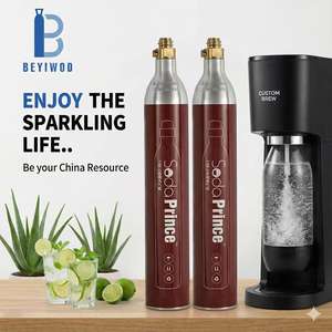 Bouteille de CO2 en aluminium rechargeable haute pression 0,6 L, qualité alimentaire, certifiée TUV/ISO, pour machine à eau gazeuse, <span class=keywords><strong>prix</strong></span> usine - Product Image 2