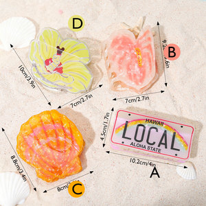 Cá nhân hóa mới lạ Hawaii đảo giấy phép tấm tóc Clip có móng vuốt hoa địa phương để sử dụng hàng ngày hoặc dịp lễ - Product Image 3