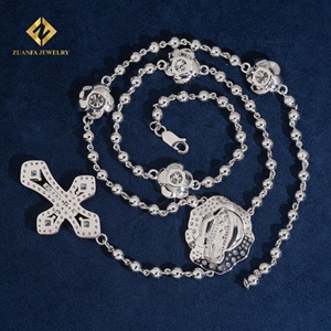 Collar de Diamantes Cultivados en Laboratorio ZUANFA, Cruz de Oro Blanco con Baño de Rodio, Certificado IGI, Lujoso, Unisex, para Uso Diario - Product Image 3