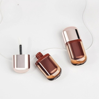 Tube de brillant à lèvres et blush en plastique de 5,7 ml, creux, avec capuchon à vis à motifs, pour maquillage, sérigraphie, forme carrée irrégulière, pour émail à lèvres