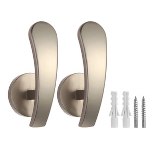 Nouvelle conception moderne en métal, poignée de porte épaissie à angle plat, créative, sans perçage, sans installation, crochet mural, vente chaude - Product Image 2