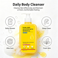 Gel Douche au Soufre Anti-Acariens et Anti-Acné 3-en-1 Contrôle du Sébum Hydratant pour Douche Quotidienne OEM ODM Marque Privée