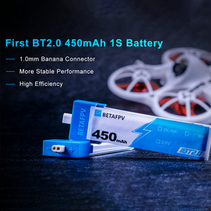 Batería BETAFPV RC BT2.0 450mAh 1S 30C (4PCS) - Product Image 6