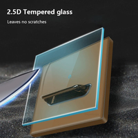 Or universel 13A double prise de verre Usb 1/2/3/4 Gang 1/2Way bouton de commande panneau bascule interrupteur électrique mural avec lumière LED