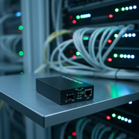 Convertidor de Medios Ópticos SFP de Fibra, 1.25Gbps, 1 Ranura SFP, 1 Puerto RJ45, 10/100/1000Base Tx a 1000Base Fx, Módulo SFP, DC 5V