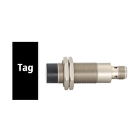 KRONZ Cabezal de Lectura y Escritura HF 13,56 MHz con Pantalla LED de 2 Pines M12 A Conector Macho Codificado RFID M18