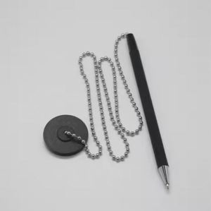 Stylo de comptoir sécurisé avec logo personnalisé, support de bureau et spirale - Product Image 2
