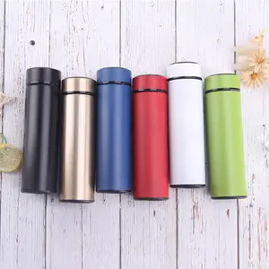 Stainless steel insulated bottle simple fashionable office business water student straight body tea and coffee thermos wholesale