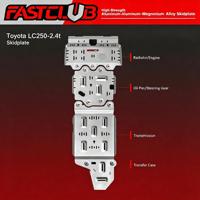 Toyota PRADO LC250-2.4T 5/8mm Couvercle antidérapant en aluminium pour moteur de skateboard Finition naturelle 1998-2007 Position des trous d'origine