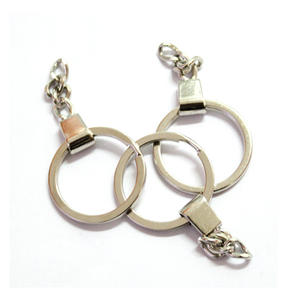 Fabricant de fournitures de gros Porte-clés en métal pendentif en métal avec chaîne pour décoration + chaîne de meulage à 4 sections - Product Image 3