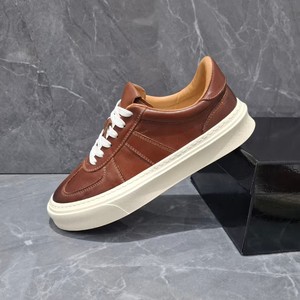 Zapatos Deportivos Negros Casuales con Cordones, Ligeros, para Otoño y Verano, con Suela de Goma Gruesa y Amortiguación, de Cuero Genuino, Gran Venta - Product Image 1
