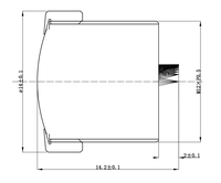 Objectif de caméra panoramique 1/4 pouce 5MP 1,4 mm F2.4 M12, objectif de carte à faible distorsion 190° pour caméra d'action, surveillance vidéo 7G+IR