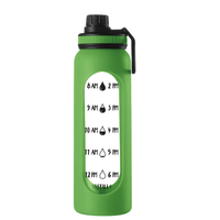 Bouteille d'eau en verre borosilicate haute qualité Rayko 34 oz avec marqueur de temps, sans BPA, article neuf, 1 litre, pour usage au bureau