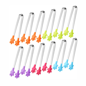 <strong>Hand</strong> Shape Silicone <strong>Tongs</strong> Mini Small Tiny Kitchen <strong>Tongs</strong> for Food Sugar Ice Salad Buffet - Product Image 4