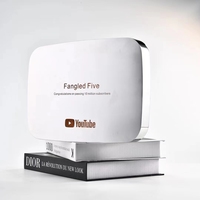 Trophée et Plaque Automobile Personnalisés Logo, Médaille Cadeau Ultime avec Bouton Lecture, Plaque Argent et Or, Récompenses YouTube, Vente en Gros