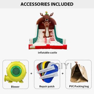 Château gonflable commercial d'extérieur avec toboggan pour enfants et adultes - Product Image 5