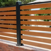 Panneaux de clôture modulaires horizontaux en aluminium pour l'intimité, design extérieur de jardin, respectueux de l'environnement, clôture de sécurité pour les chantiers de construction, 3D