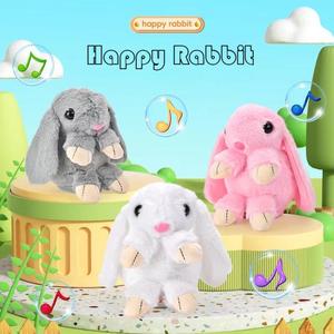 Jouet de lapin parlant électrique avec lumière et musique calmant bébé conteur pour 5-7 ans unisexe en plastique - Product Image 2