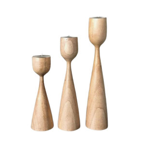 Portavelas hecho a mano decorativo para interiores, soporte de vela de madera de diseño personalizado para el hogar, accesorios de iluminación para el hogar - Product Image 3