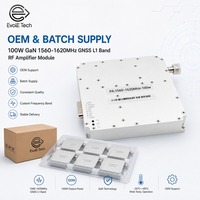 Módulo Amplificador de Potencia RF Lineal GaN GNSS L1 de 100W, 1560-1620MHz, DC28V, Control RS485, Salida N-F, Ultra Bajo Ruido, Alto P1dB, Aluminio