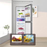 Refrigerador Haier de 202L, Doble Puerta, Sin Escarcha, para Hogar u Hotel, Tamaño Pequeño, Ahorro de Energía, Bajo Nivel de Ruido, Congelador Grande, Congelador Separado