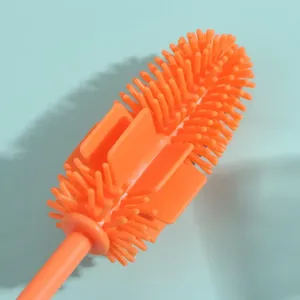 Long Handle Eco-Friendly Soft Bristles Portable Silicone Cup Scrubber Multipurpose No Dead Corner <b>Bottle</b> Cleaning <b>Brush</b> for - Product Image 4