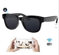 AI Traducir auriculares de dientes azules Gafas de audio inteligentes de oído abierto con micrófono incorporado Gafas de sol Auriculares portátiles inteligentes