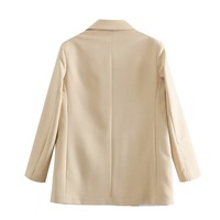 2021 été mode coton bureau costumes femmes Blazers élégant femmes longue grande taille couleur unie Baggy Blazer