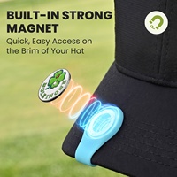 Clip de chapeau magnétique personnalisé en gros pour marqueur de balle, clip de chapeau en silicone pour le golf, accessoires de golf