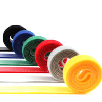 Attaches de câbles en nylon, boucles auto-agrippantes, durables, réglables, flexibles, colorées, auto-agrippantes, 38 mm