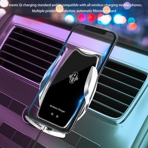 <span class=keywords><strong>Support</strong></span> de téléphone portable pour <span class=keywords><strong>voiture</strong></span> avec charge rapide <span class=keywords><strong>sans</strong></span> <span class=keywords><strong>fil</strong></span>, fixation sur grille d'aération et ventouse - Product Image 5