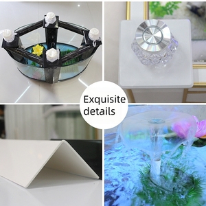 אולטרה-לבן טנק דג זכוכית אקולוגי בר מיכל צב אקווריום יוקרתי עבור סלון ספה שולחן קפה שולחן עליון מסתלסל-סיטונאי - Product Image 4