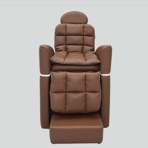 Fauteuil-lit électrique moderne pour spa capillaire, mobilier de salon en métal avec bassin en fibre de verre dissimulé pour salons de beauté et salons de coiffure - Product Image 1