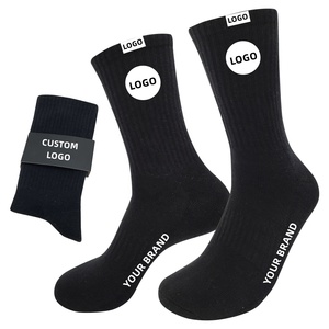 OEM Concevez votre propre fantaisie nouveauté broderie <span class=keywords><strong>chaussette</strong></span> hommes <span class=keywords><strong>motif</strong></span> Logo personnaliser coton unisexe équipage Logo chaussettes - Product Image 1
