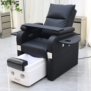 Moderne Nagelsalon Apparatuur Zwart Lederen Elektrische <span class=keywords><strong>Pedicure</strong></span> Stoelen Professionele Pipeless <span class=keywords><strong>Pedicure</strong></span> En Manicure Voetwassing Stoel - Product Image 1